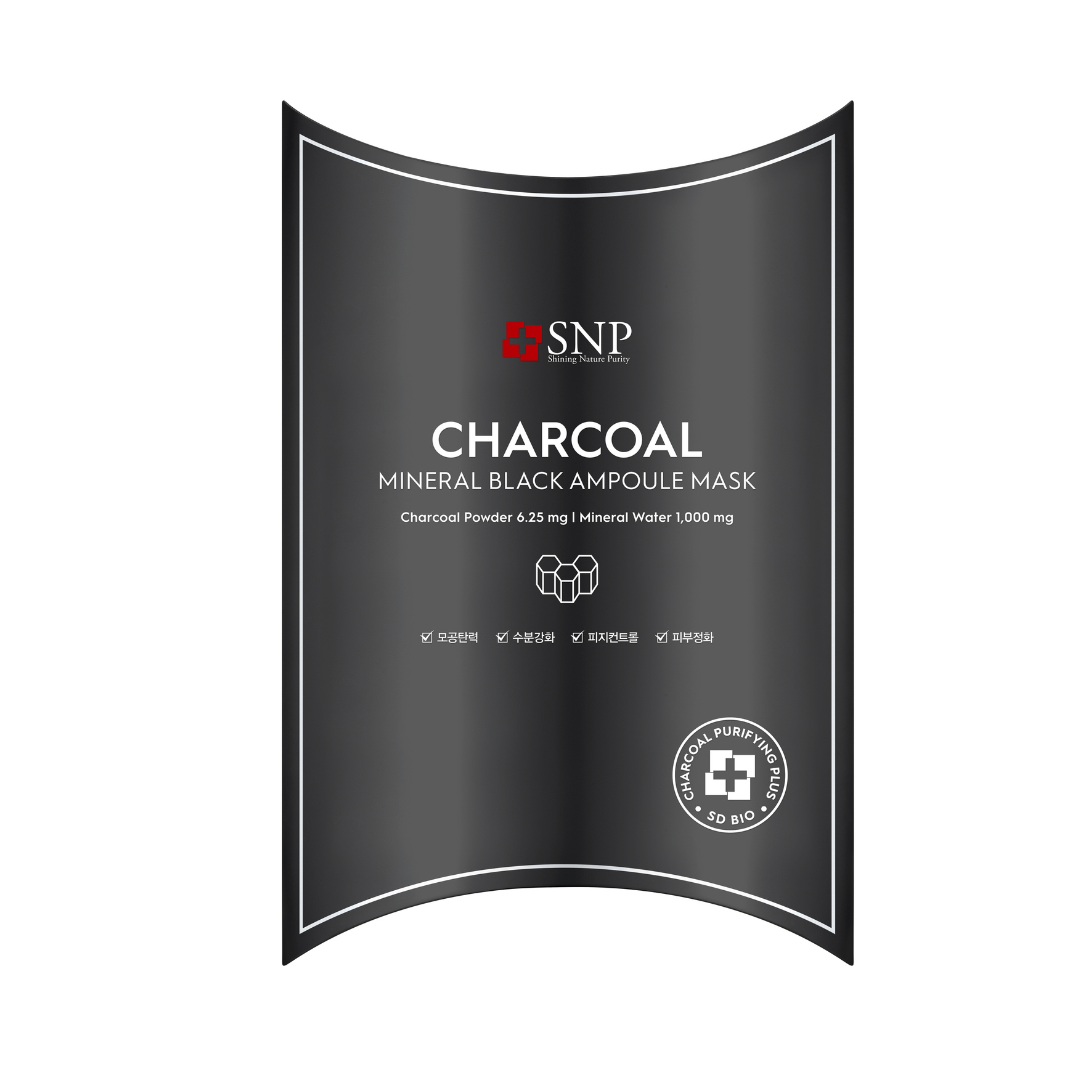 Charcoal Mineral Black Ampoule Mask 10pcs/Box