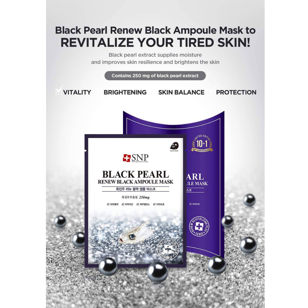 Black Pearl Renew Black Ampoule Mask 10pcs/box