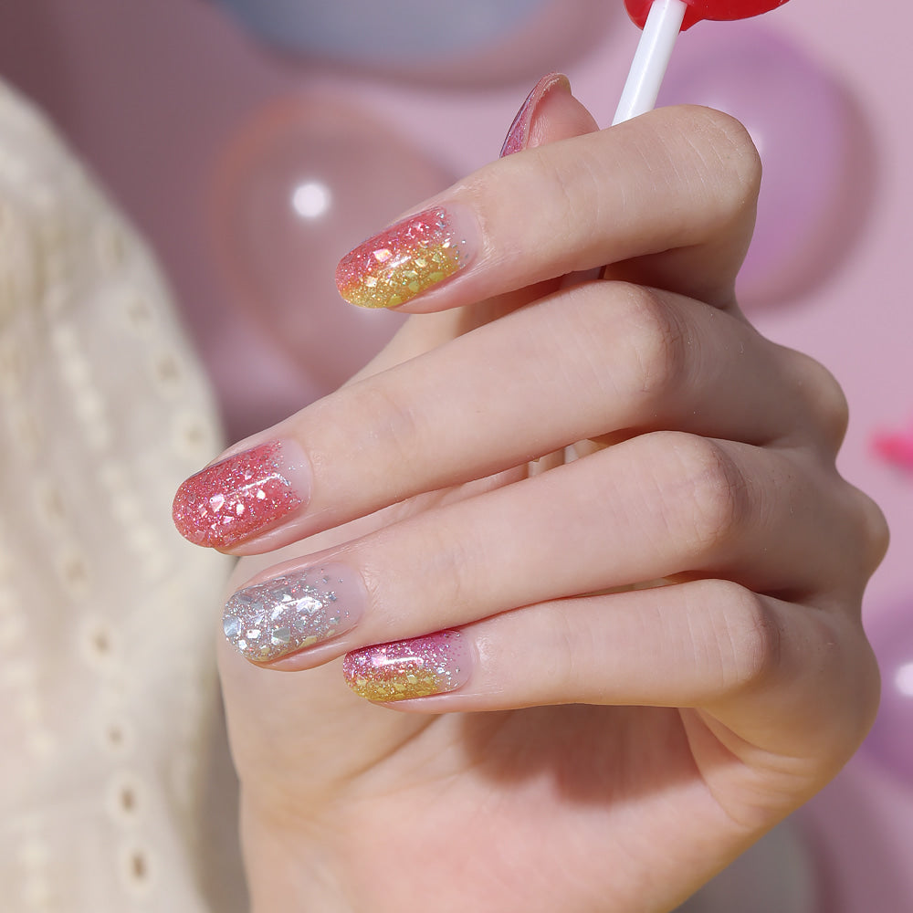 Gel Nail Strips - Rainbow Sherbet