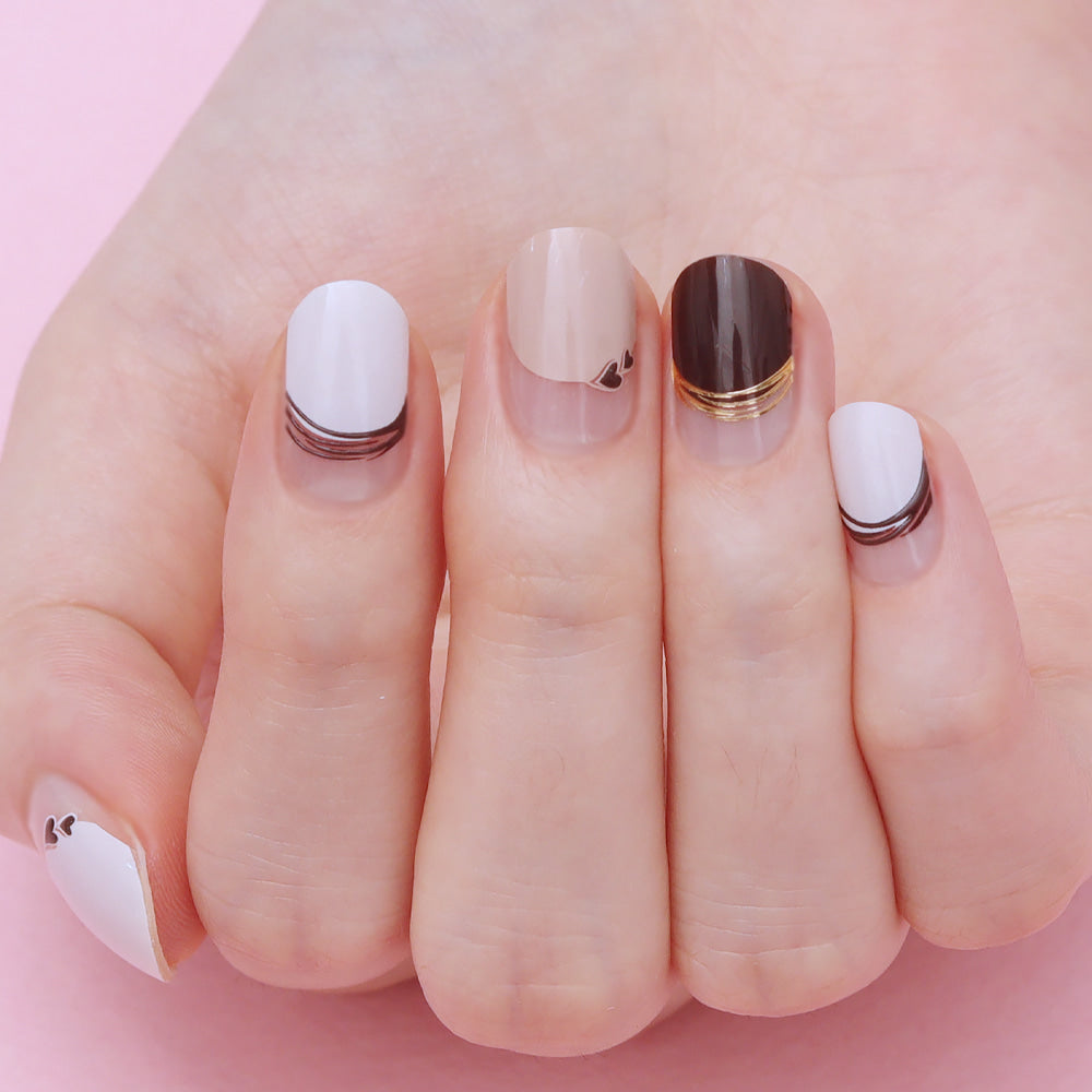 Gel Nail Strips - Sweet Filled Latte