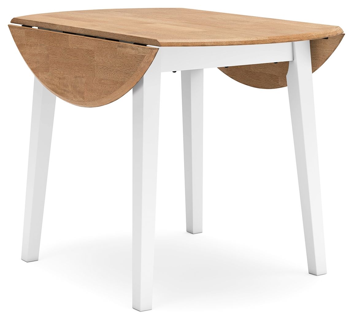 Gesthaven Round Dining Room Table Set with Drop Leaf