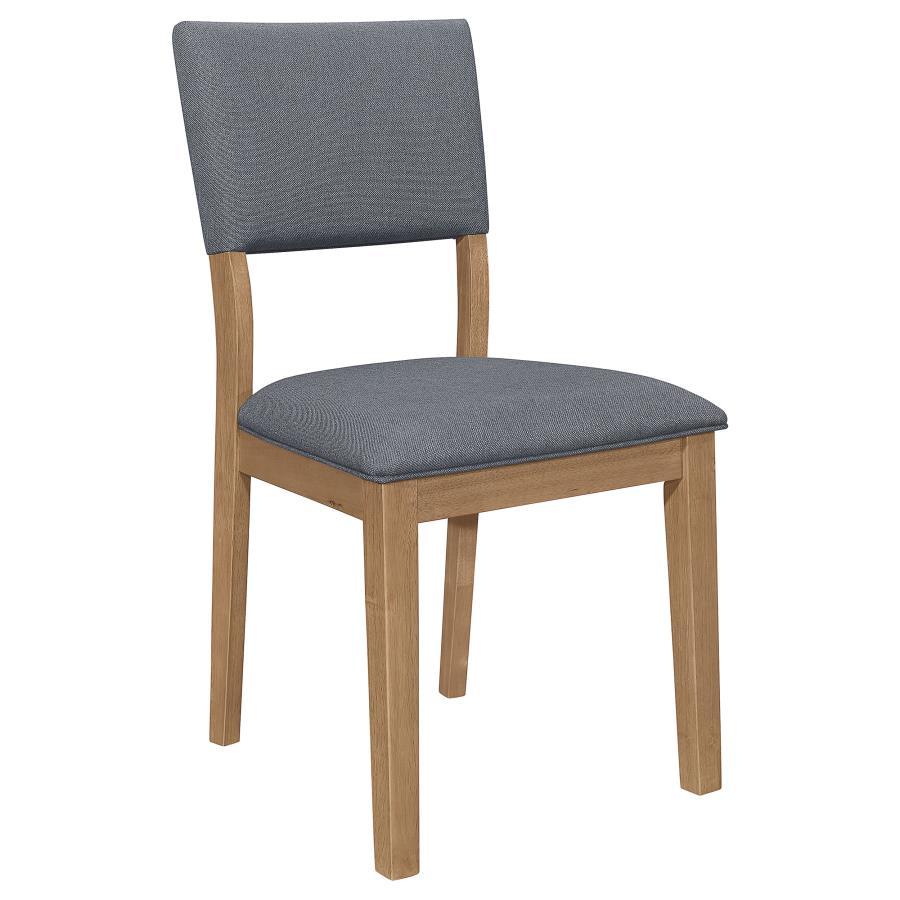 Set of 2 Brown Fabric Upholstered Dining Side Chairs - Sharon