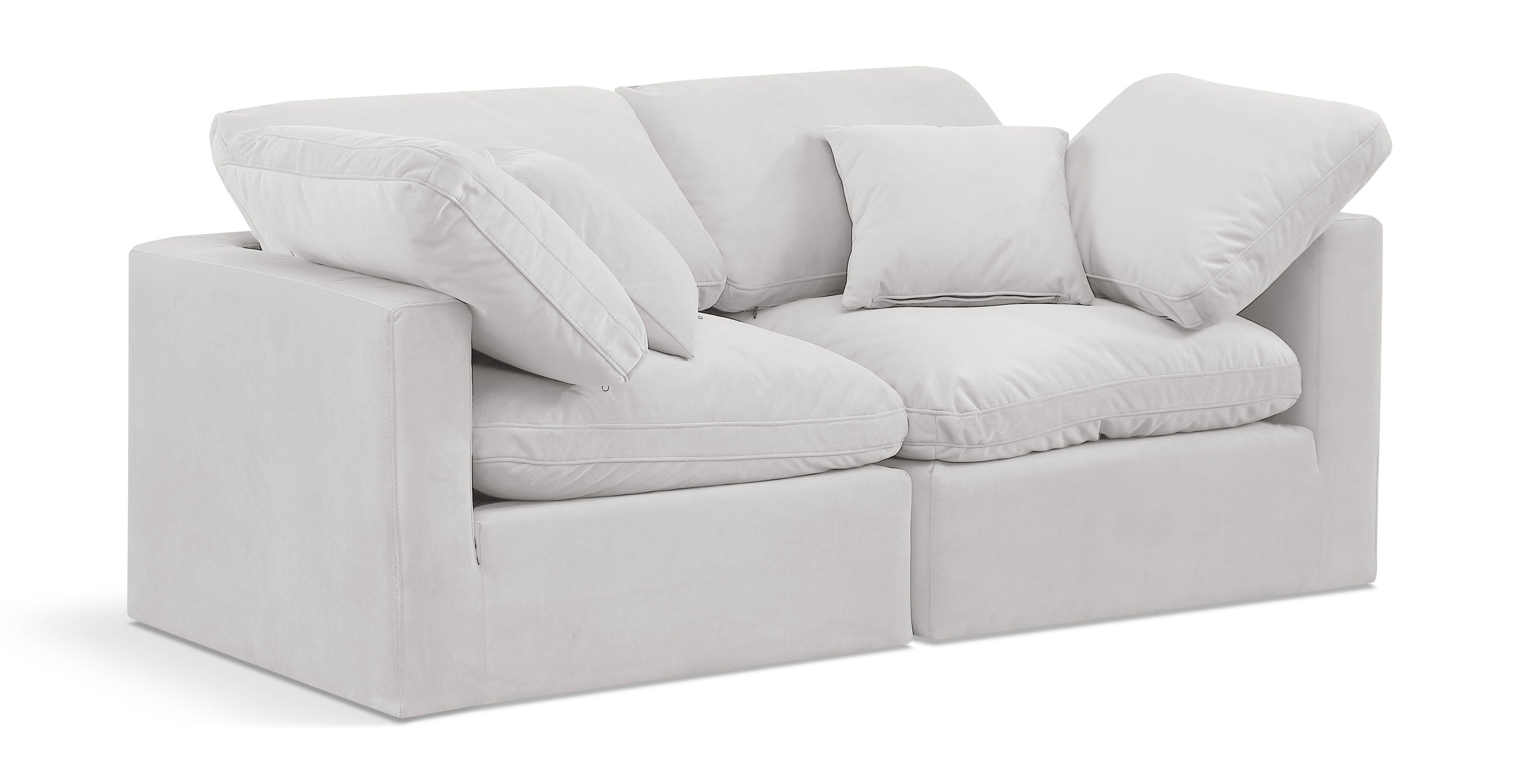 Velvet 2-Seat Modular Sofa for a Luxurious Indulgence
