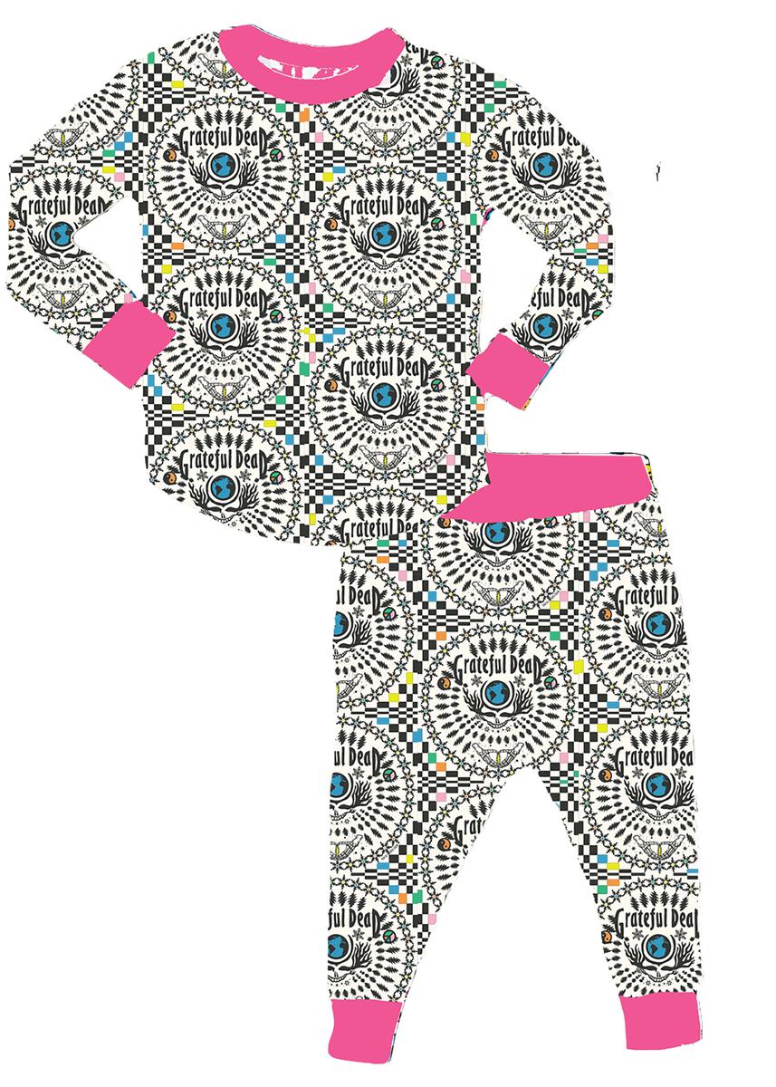 Rowdy Sprout Grateful Dead Pink Pattern Bamboo Set