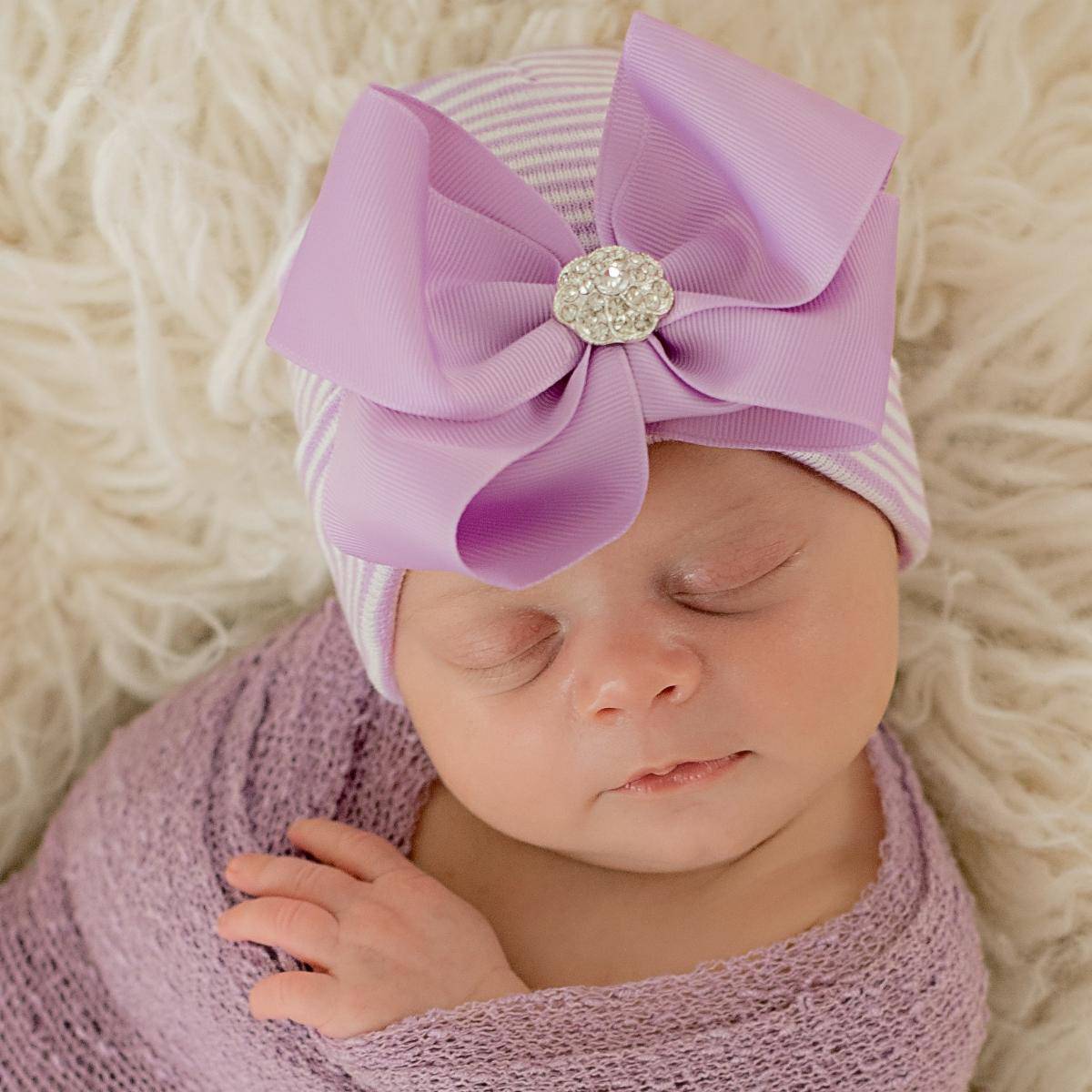 Newborn Pom-Pom Hospital Hats-HOS-POM