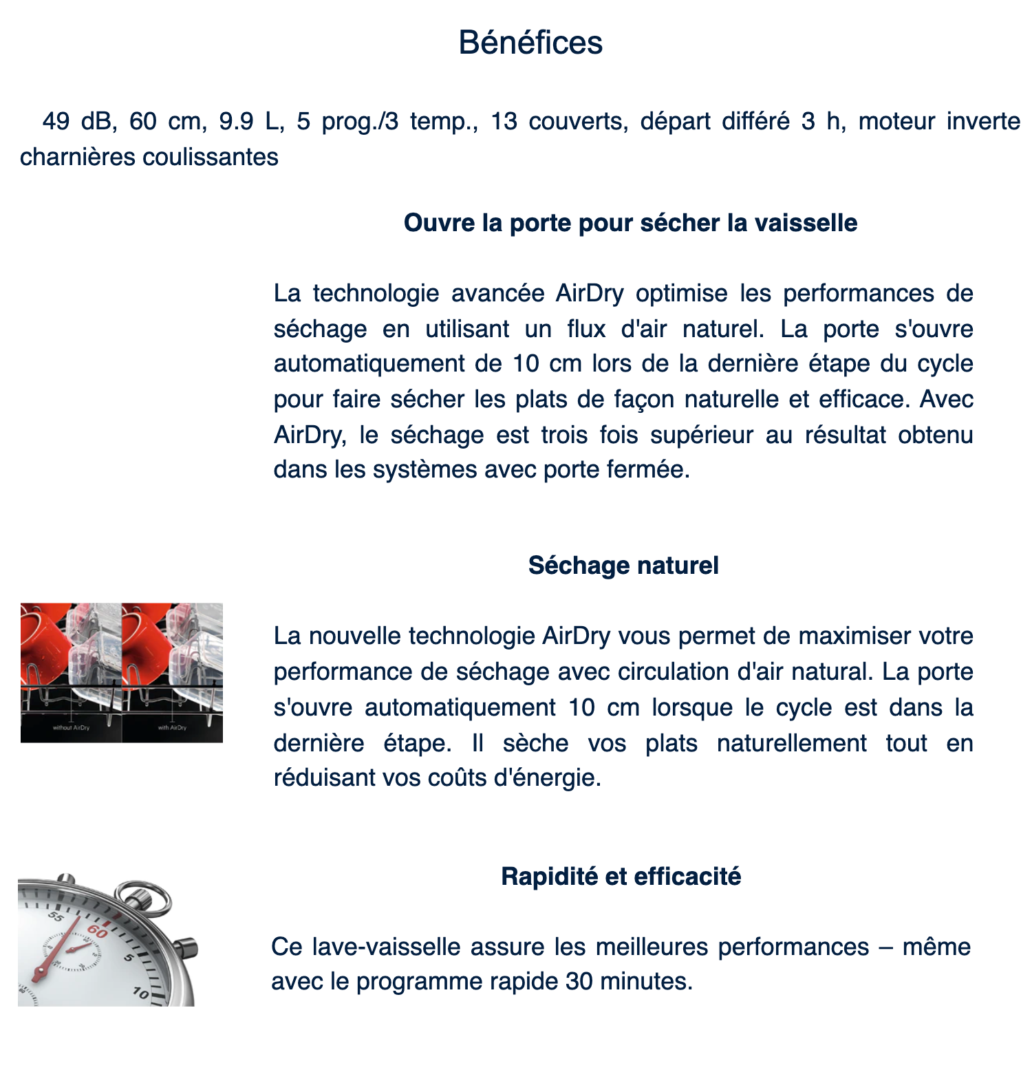 Option Lave Vaisselle AEG Encastrable