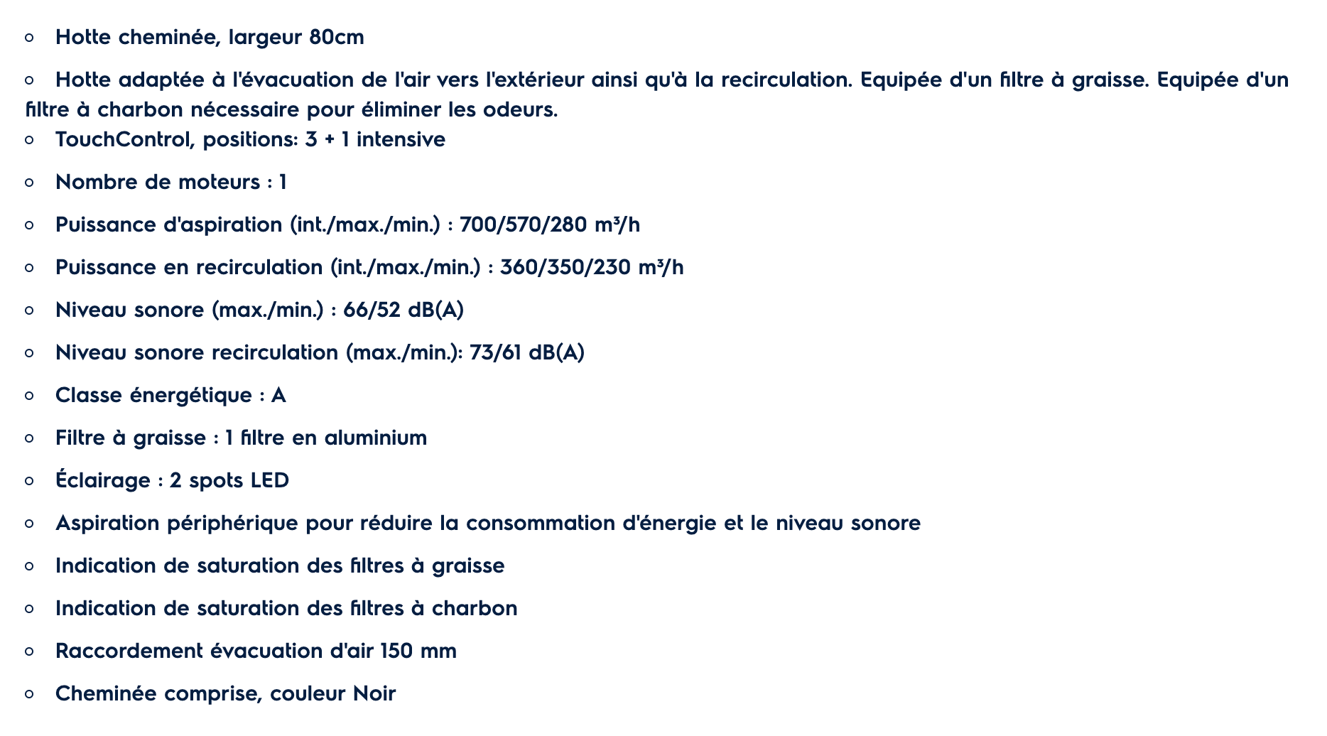 Caractéristiques AEG dvb5860b