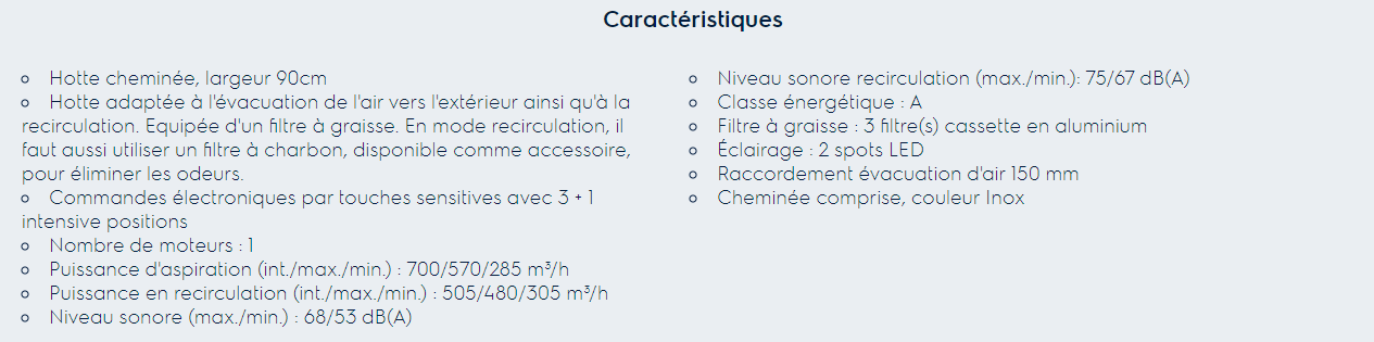 Spécifications aeg DBE5970M