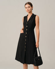 the-lapel-single-breasted-midi-dress