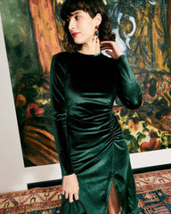the-elegant-ruched-velvet-dress