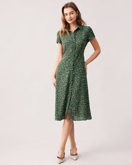 the-green-lapel-button-up-floral-midi-dress