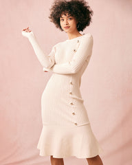 the-beige-knitted-long-sleeve-bodycon-midi-dress