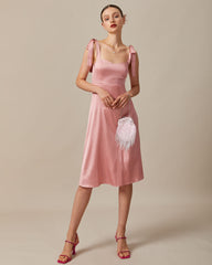 the-pink-tie-shoulder-shirred-satin-midi-dress