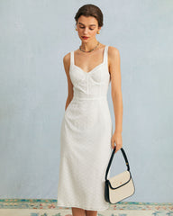 the-white-sweetheart-neck-embroidery-midi-dress