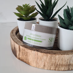 Aloe Vera Soothing Moisture cream with aloe plants