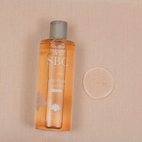 SBC Skincare's 300ml Intimate Wash with a swatch