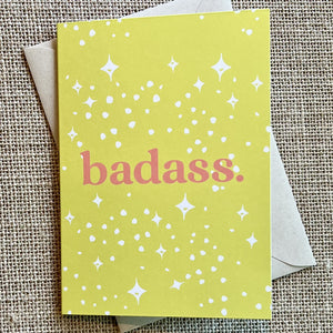 Badass Sparkle Greeting Card