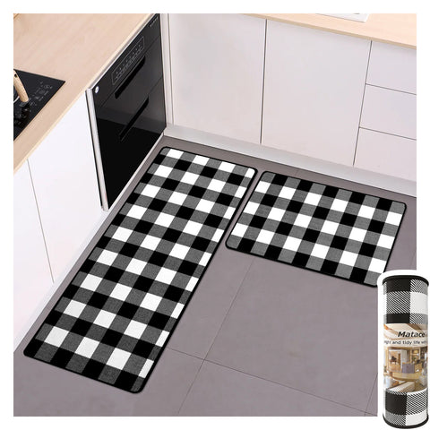 Black and white Checkered Kitchen Mats are the first choice for many people