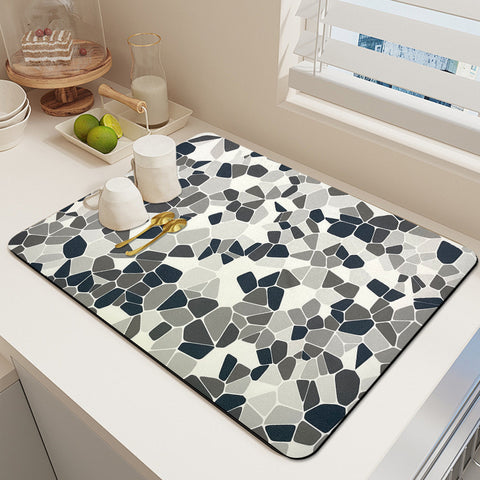 The marble pattern lattice mat is very fashionable