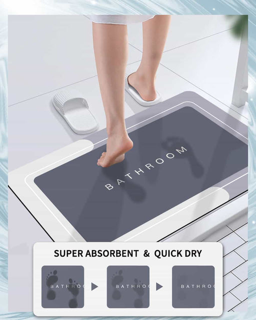 The Ultra-Fast Drying Diatomaceous Bath Mat - Hammacher Schlemmer