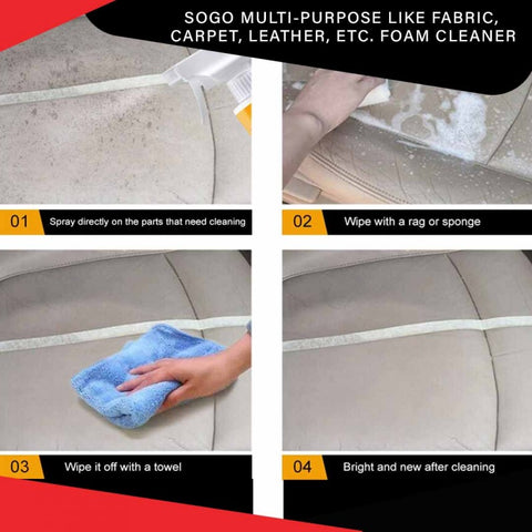 Sogo Multi-Purpose Like Fabric, Carpet, Leather, etc. Foam Cleaner – 6 –  Elite Essense