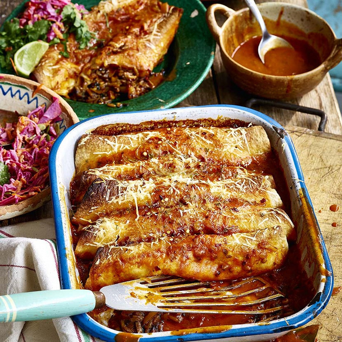 Smoky Mexican-Style Grain Enchiladas with Slaw – Merchant Gourmet