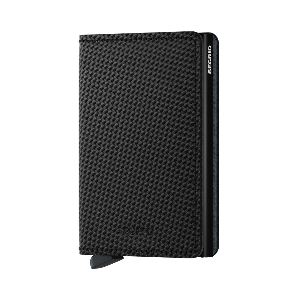 WEB Large Carbon Slimwallet Black Black Front
