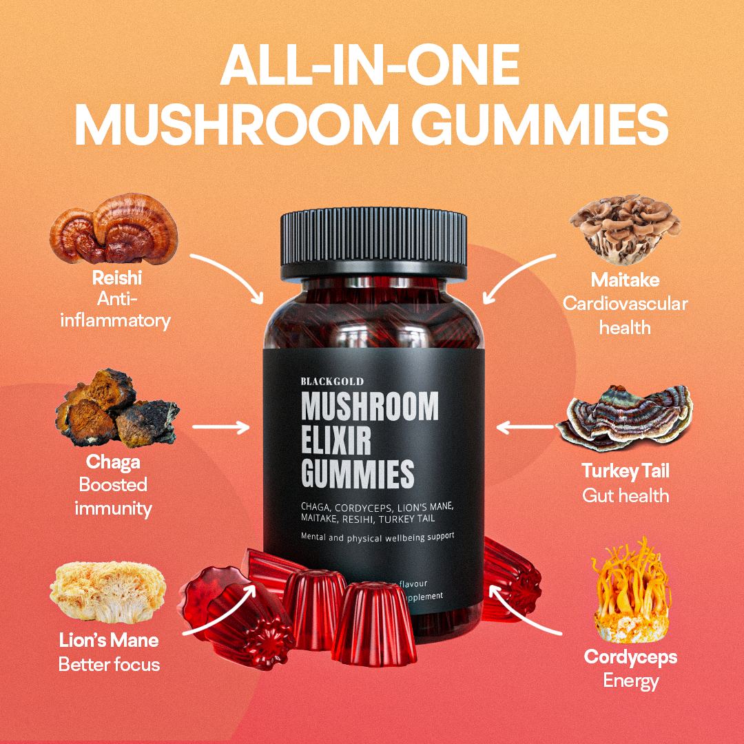 Organic Mushroom Elixir Gummies - Blackgold Elixir product image