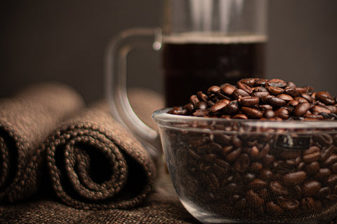 bowl of whole coffee beans