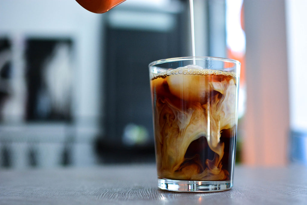 Cold brew coffee on a table