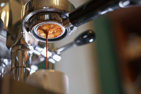 espresso machine making espresso