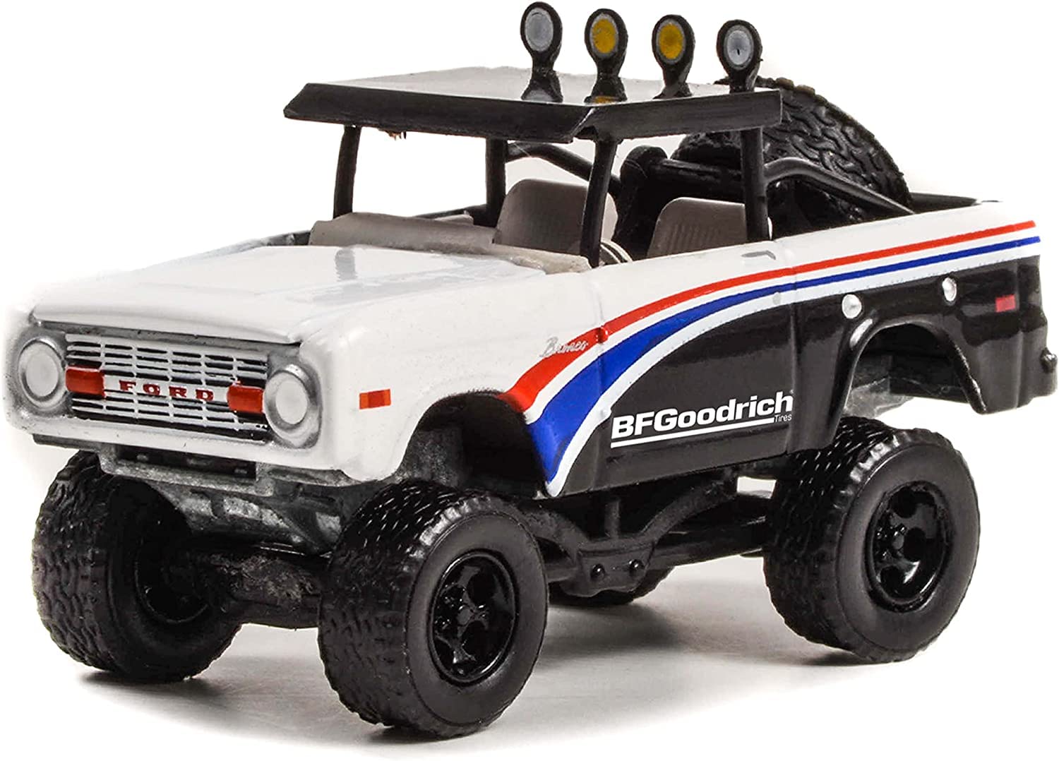 1969 Ford Bronco - BFG Baja Black & White, 1:64 Die Cast