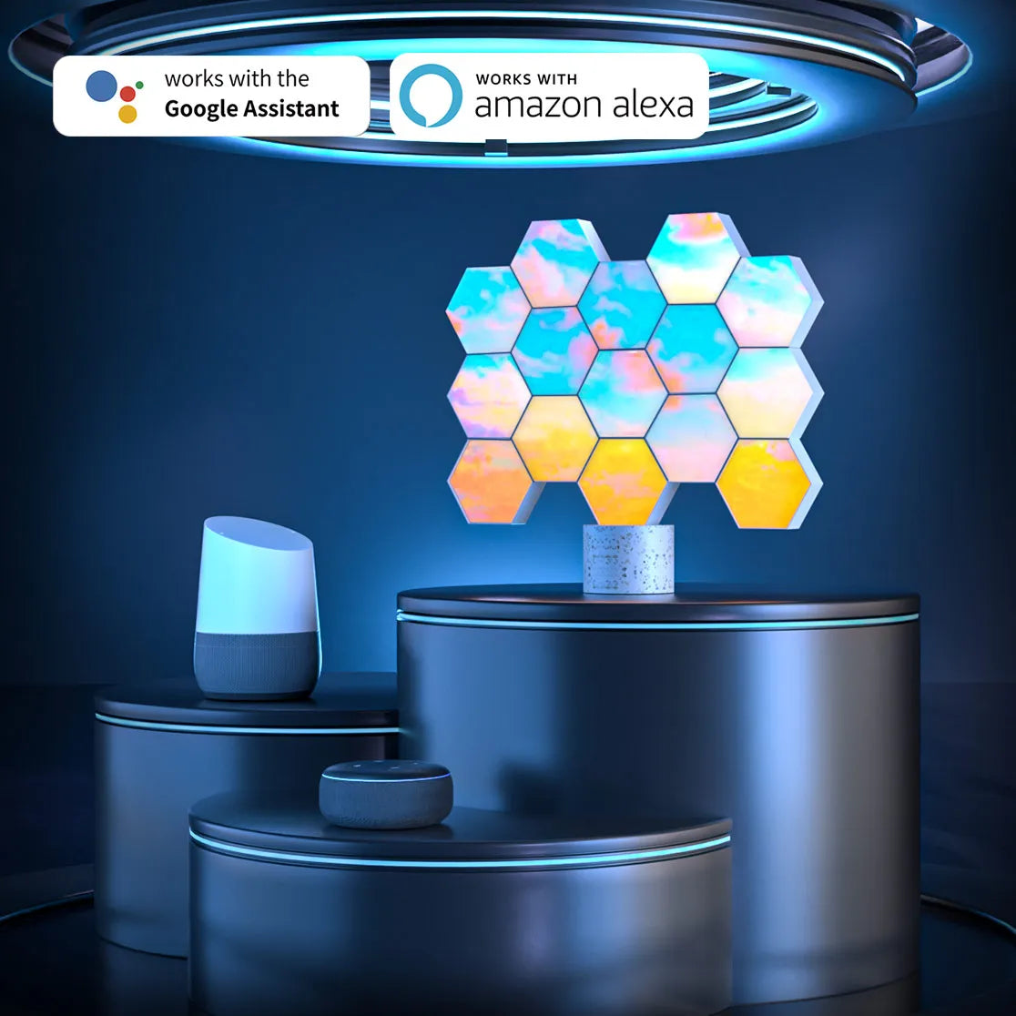 LED RGB Hexagon Lights  Touch LED Lights - LED EXPO Australia