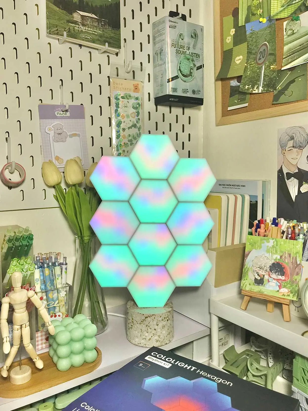 Cololight pro rgb led hexagon light panels - heart lit