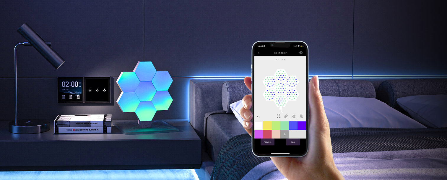 Customize the light beads of Cololight Plus hex light panel