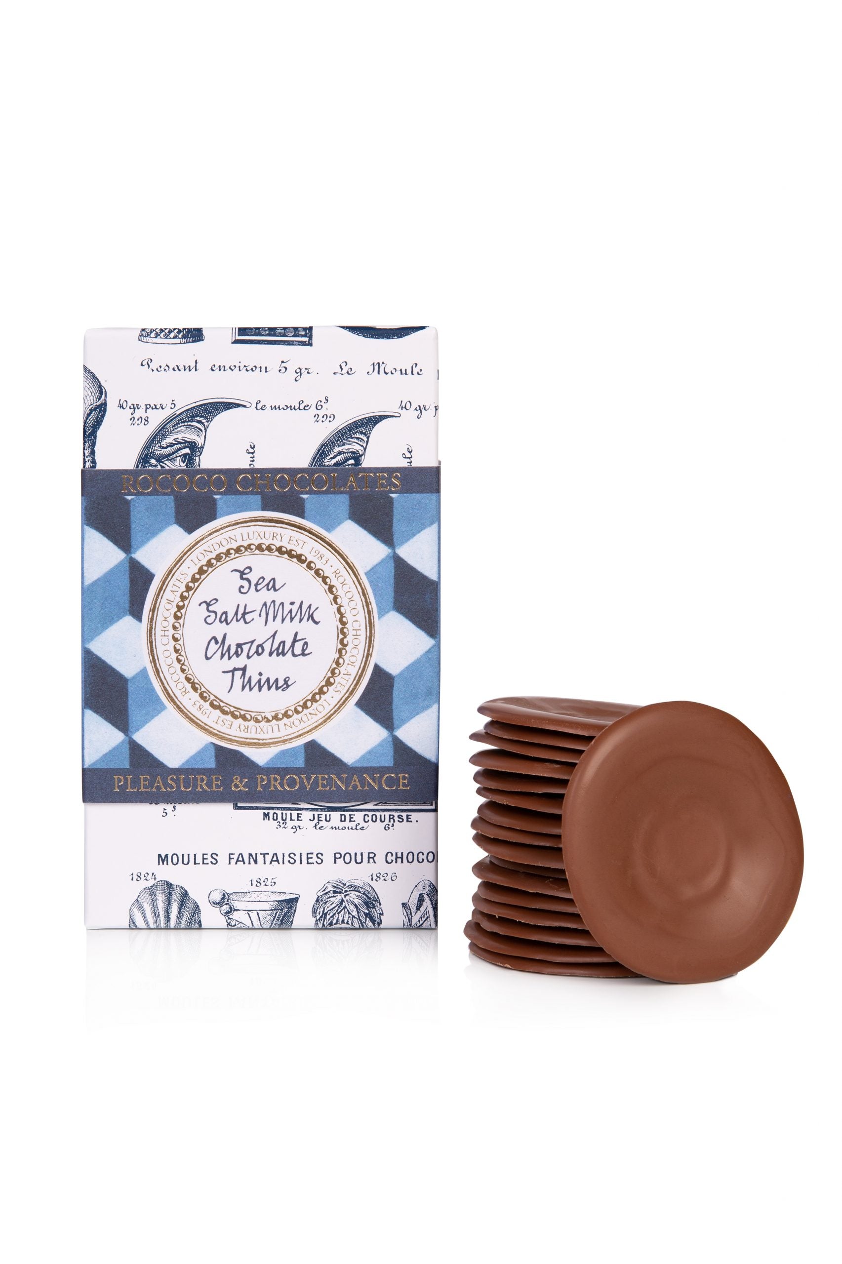 Sea Salt Milk Chocolate Thins - Rococo Chocolates product image