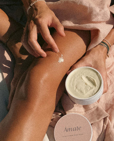 Organic Body butter enriched with rose oil is likely a decadent treat for the skin