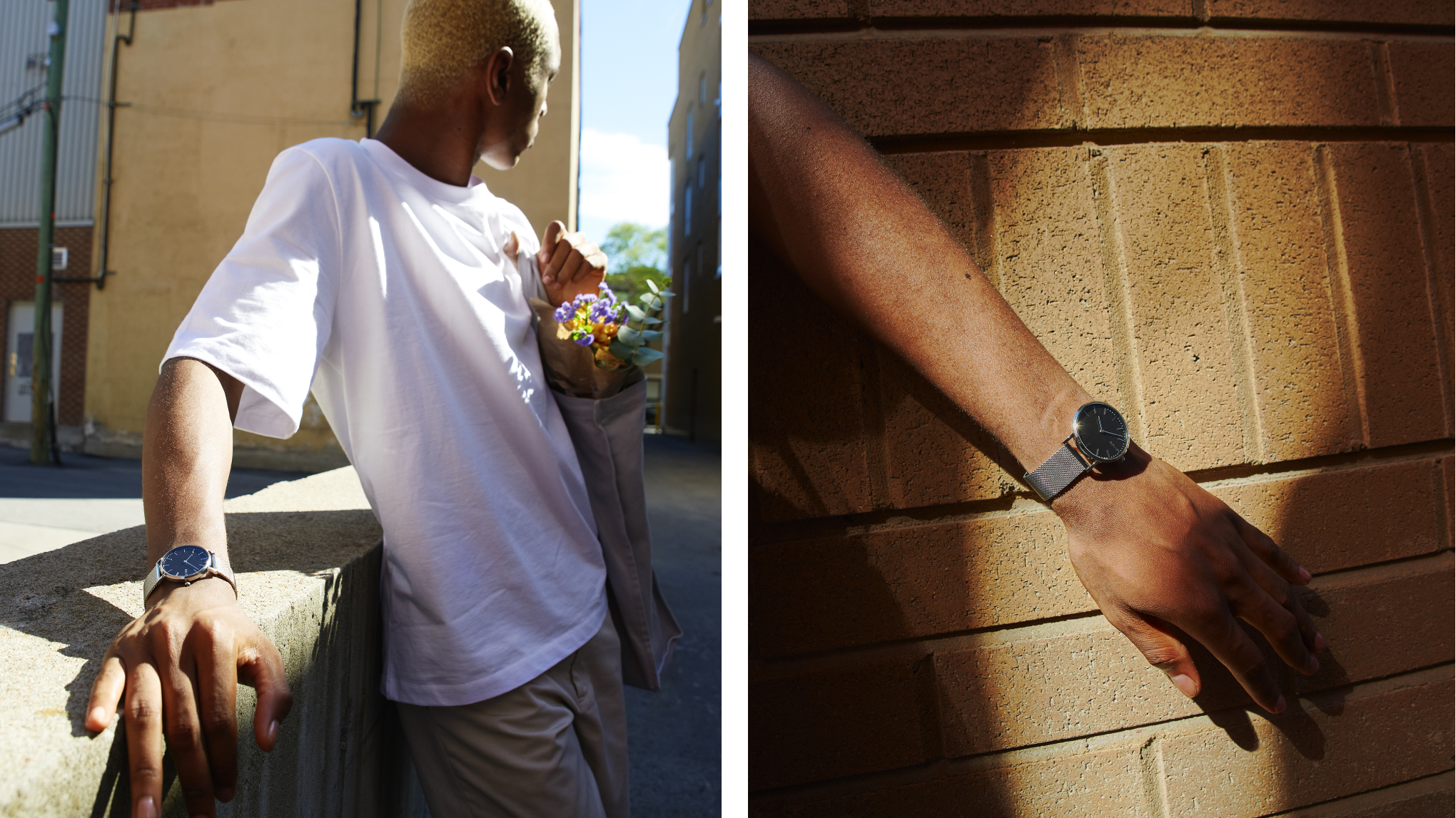 Solar watches on men wrist