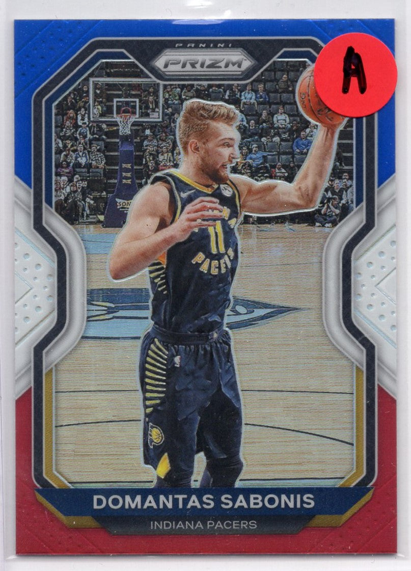 BASE PRIZMS RED WHITE AND BLUE #23 DOMANTAS SABONIS INDIANA PACERS (A ...