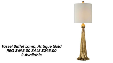 Gold Tassel Buffet lamp