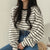 Striped T-shirt Women&#39;s New Spring And Autumn Thin Section Street Loose Long-sleeved Top Bottoming Shirt Top