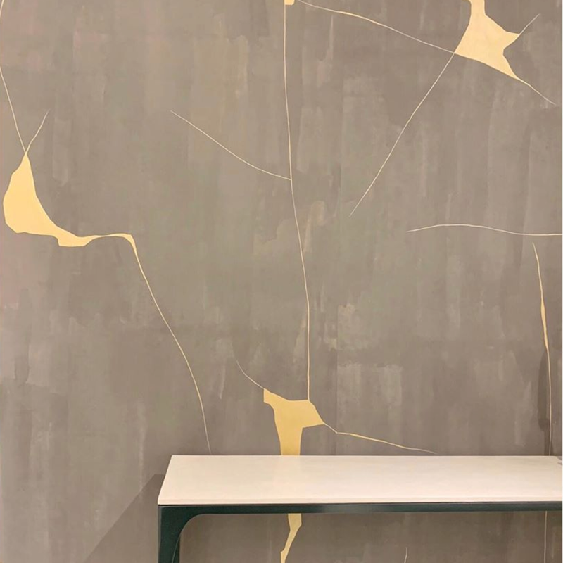 Graham  Brown Wallcoverings Kintsugi Gold Removable Wallpaper  The Home  Depot Canada