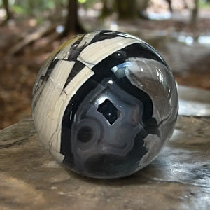 Volcanic Lava Agate Sphere * - Crystal Vibrations & Healing