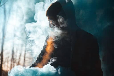 man with smoke