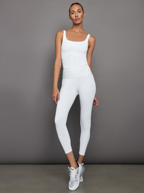 Ribbed 7/8 Legging in White – Carbon38