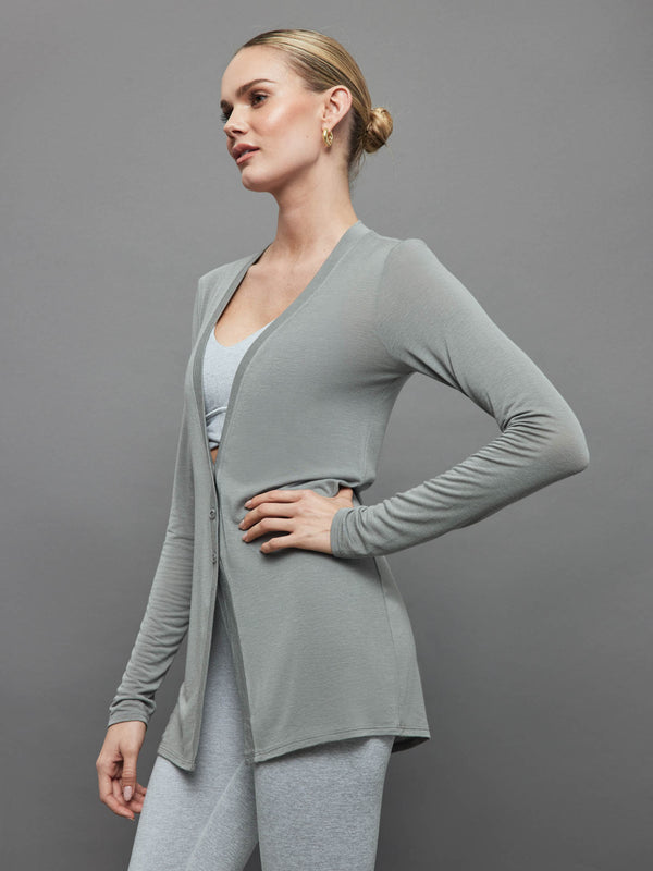 Sia Cashmere Cardigan - Olive – Carbon38