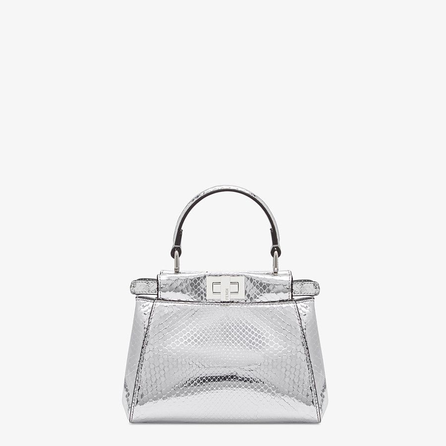 fendi mini peekaboo python