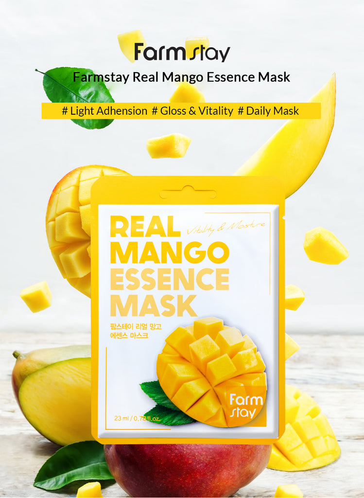 Farmstay Real Mango Essence Mask - Korea Korean Face Mask Sheet - Ushops