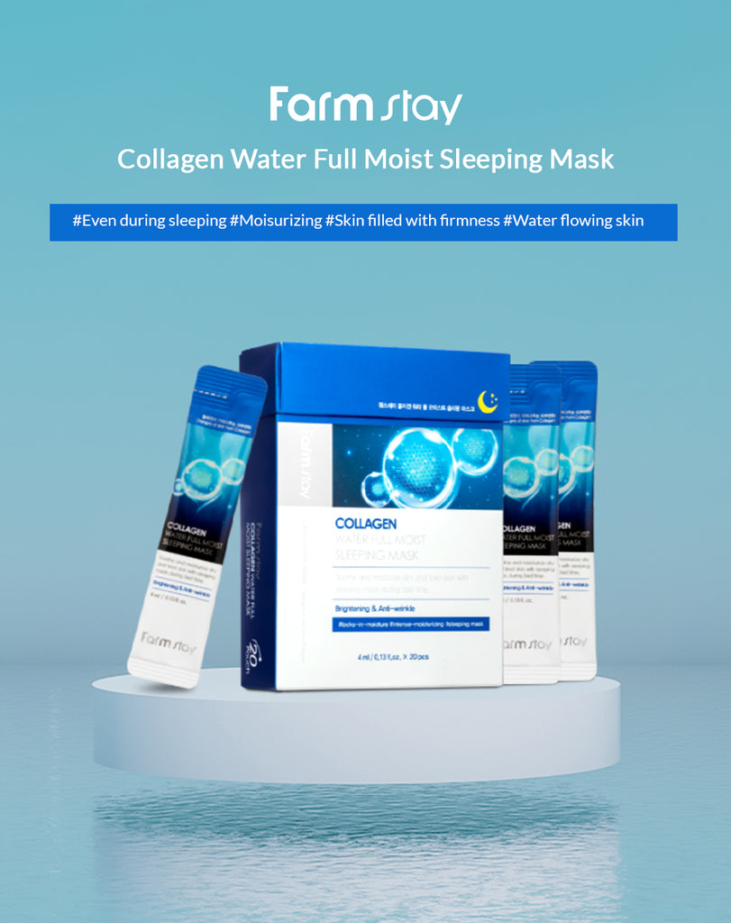 Farmstay Collagen Water Full Moist Sleeping Mask - Korean Korea Skincare Night Cream - Ushops