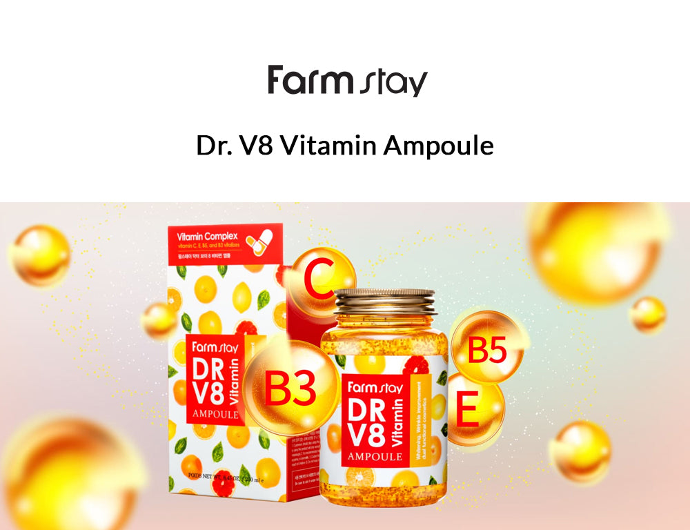 Farmstay Dr. V8 Vitamin Ampoule - Korea Korean Skincare Serum - Ushops